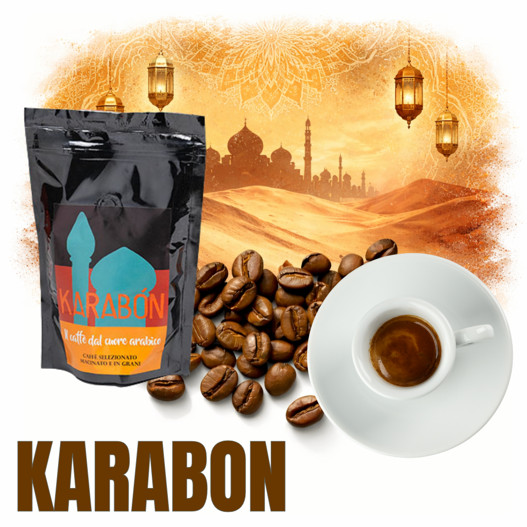 Karabon Coffee – Original Premium Blend, Available as Whole Beans or Ground for Espresso and Italian Moka