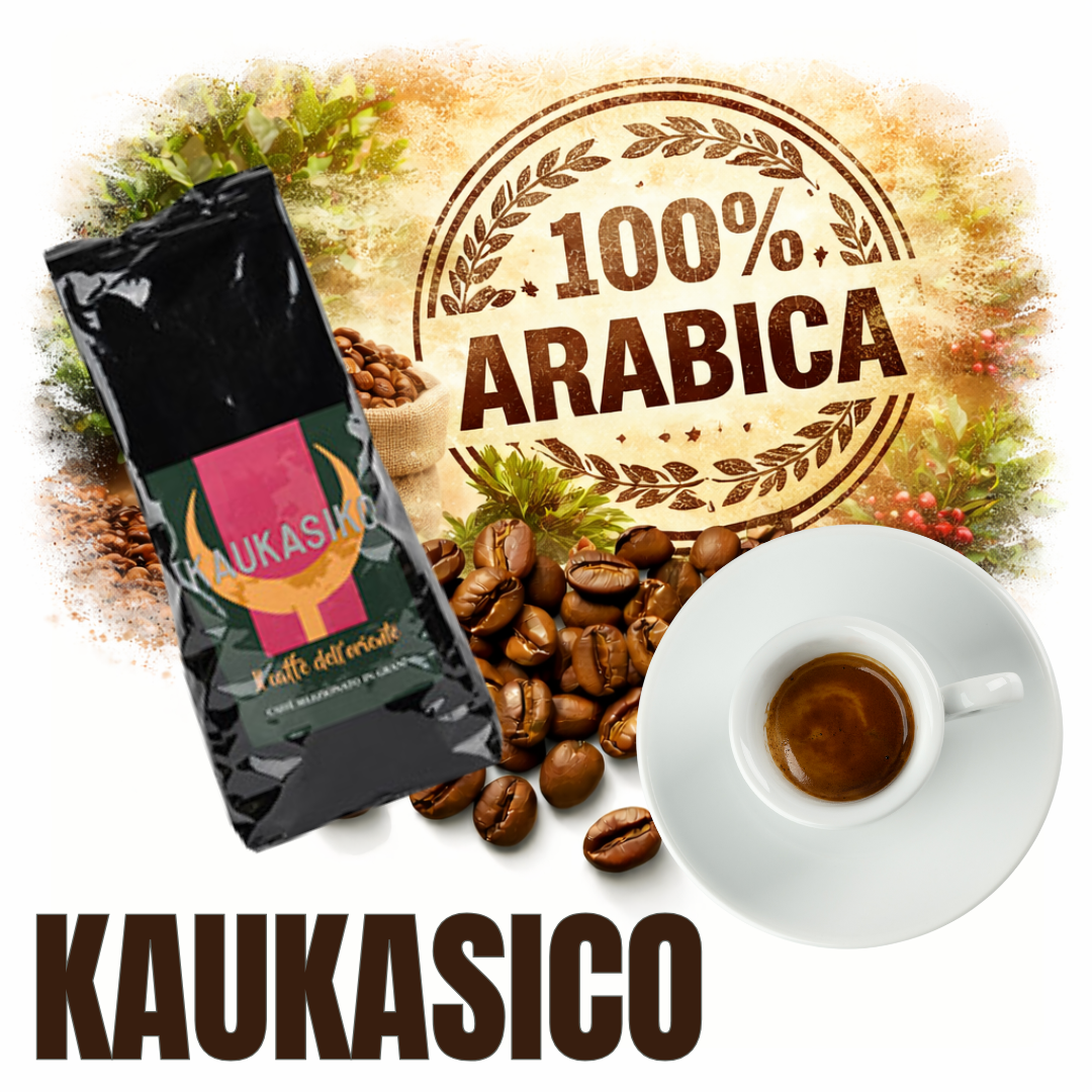 Kaukasiko Coffee – Premium Arabica Blend, Whole Bean or Ground for Espresso and Moka