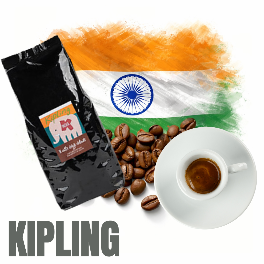 Kipling Coffee – Monsooned Blend, Whole Bean or Ground for Espresso and Moka