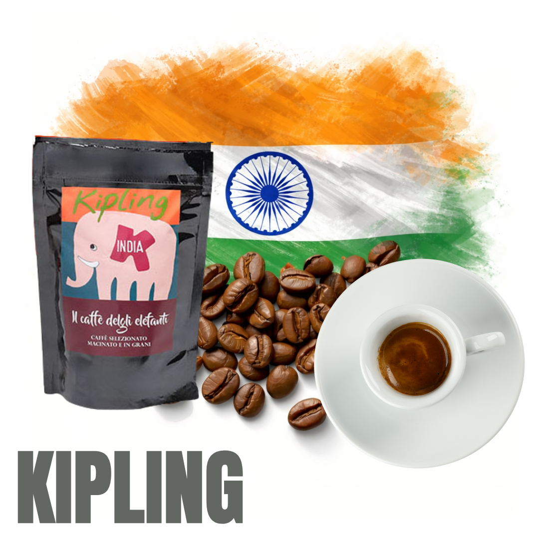 Kipling Coffee – Monsooned Blend, Whole Bean or Ground for Espresso and Moka